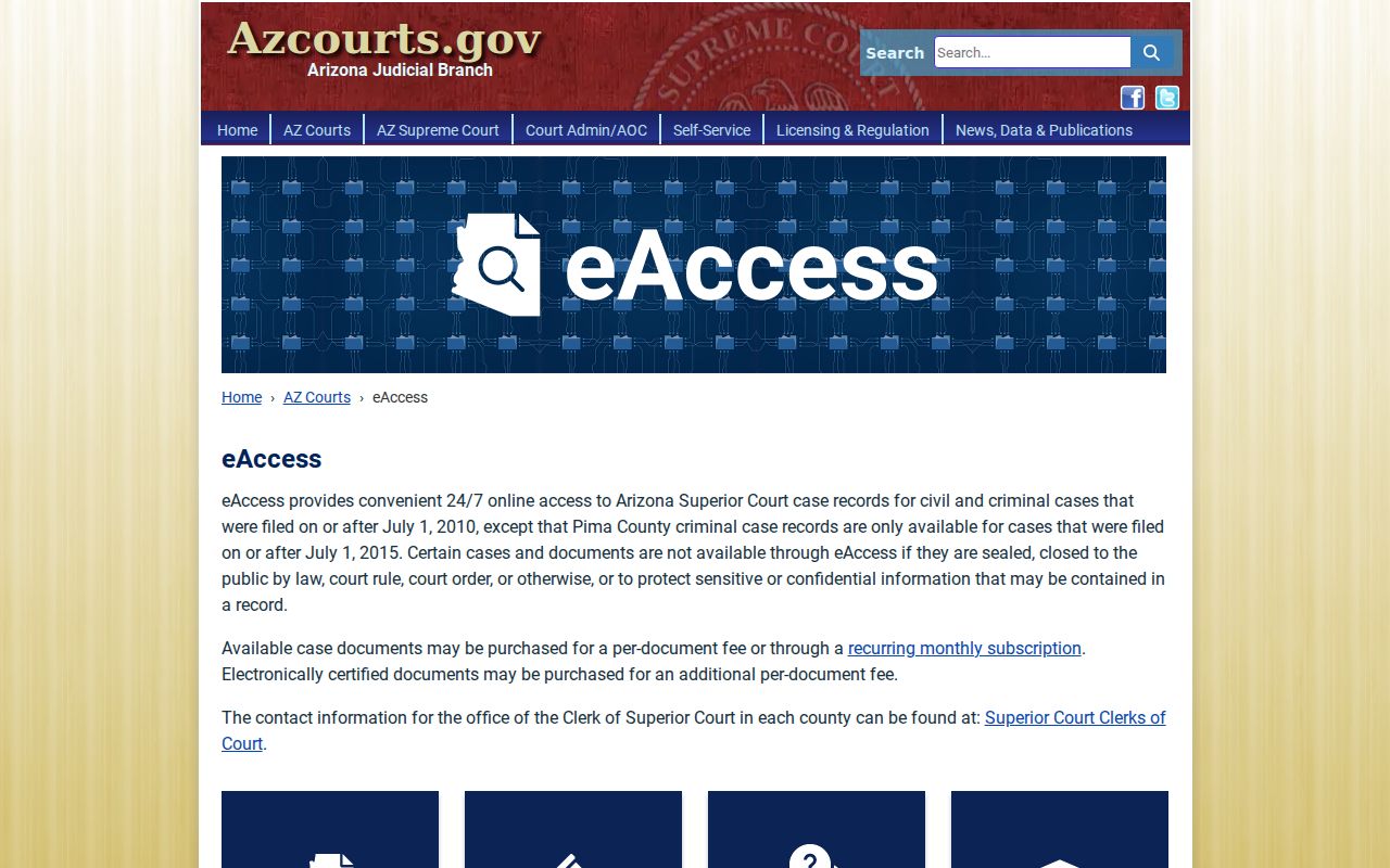 Scottsdale resident lookup using Arizona eAccess court documents