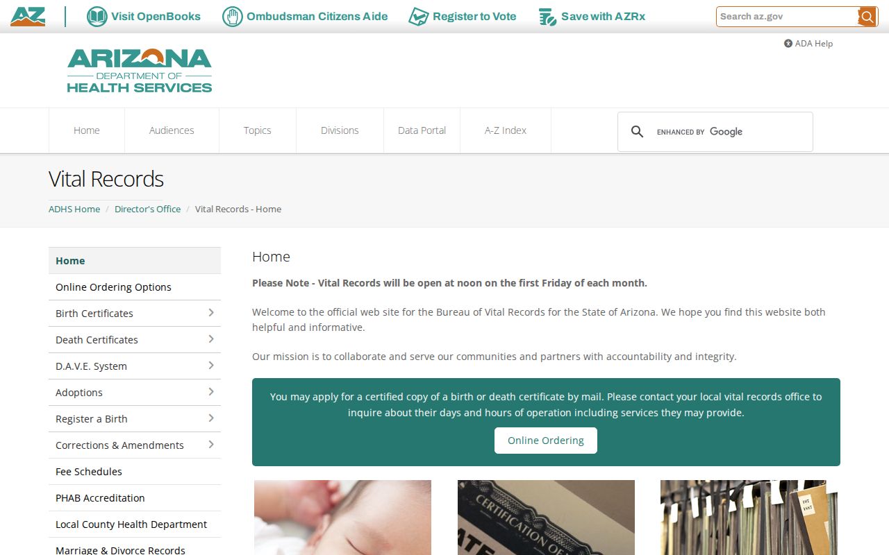 Scottsdale resident lookup through Arizona vital records services