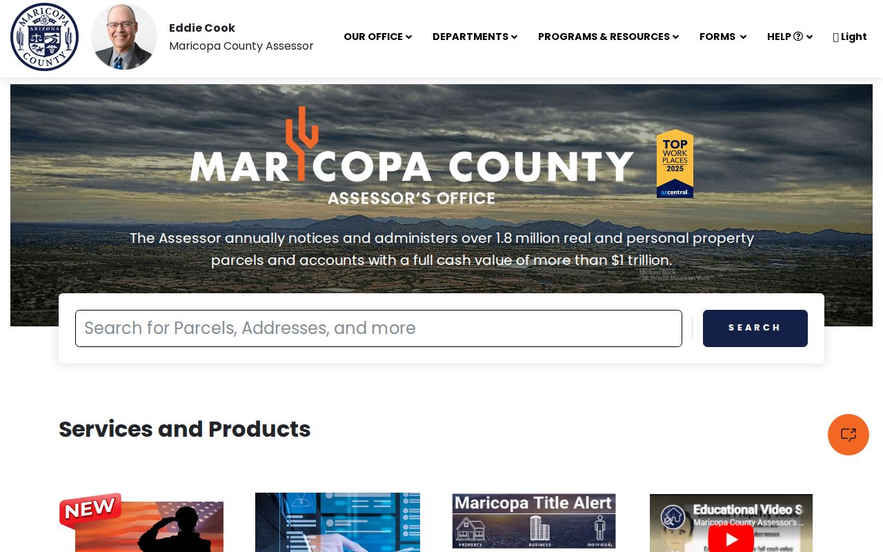 Scottsdale residents directory parcel search at the Maricopa County Assessor