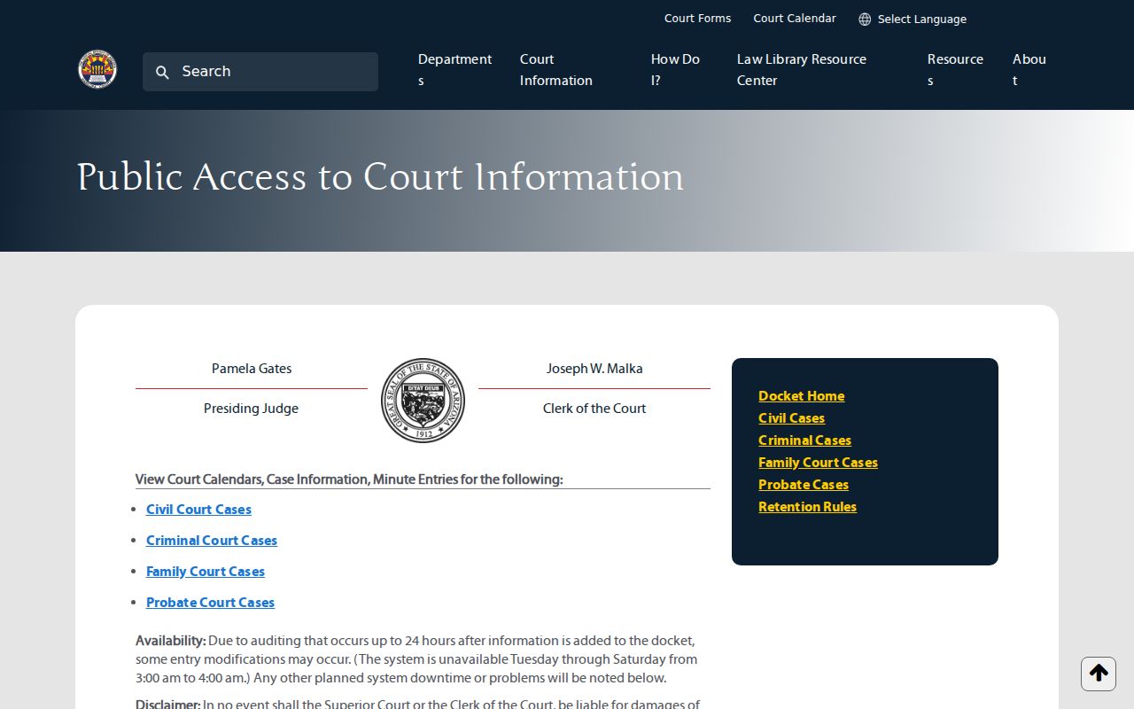 Scottsdale resident lookup through Maricopa Superior Court docket