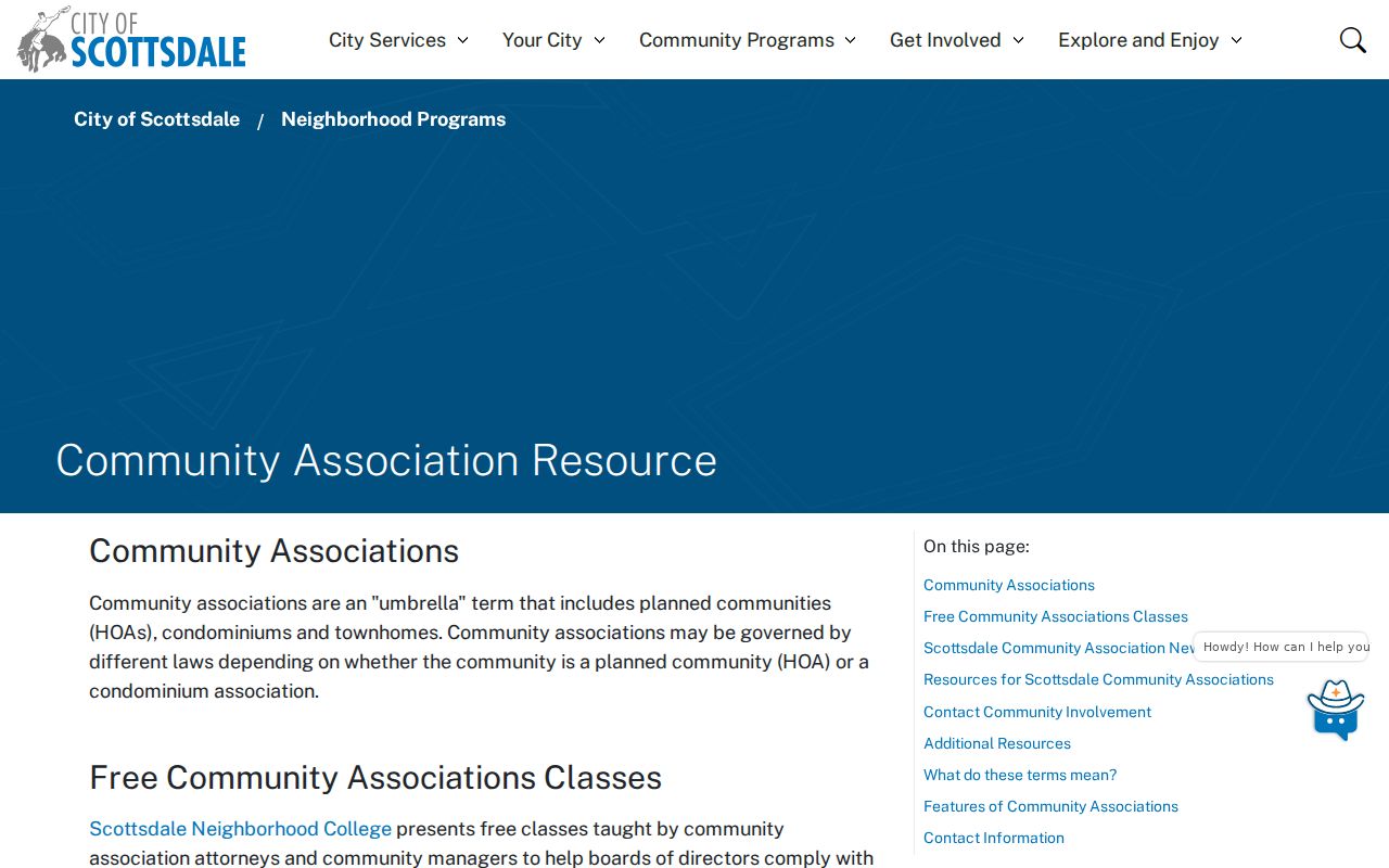 Scottsdale neighbors community association resource