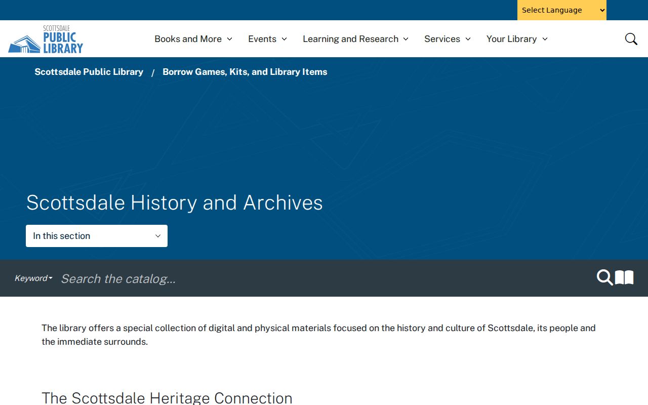 Scottsdale city directory research in the Heritage Connection digital collection